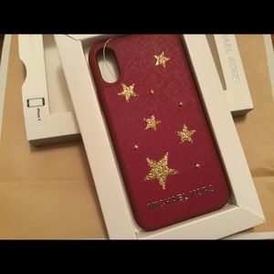 Michael Kors Red with Gold Stars iPhone X